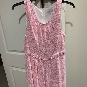 Light pink with grey and black dress